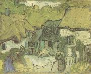 Vincent Van Gogh Thatched Cottages in jorgus (nn04) oil painting reproduction